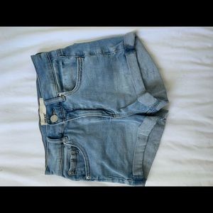 Garage high rise denim shorts
